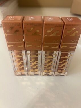 Maybelline Liquid Blush Bundle of 4 In Warm Nude and Peach Tones